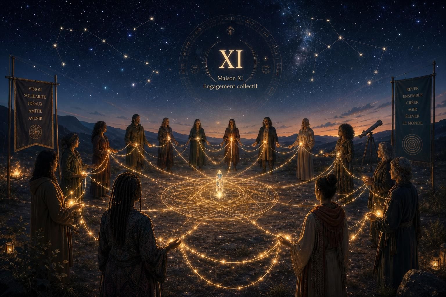 découvrez la signification de la maison xi en astrologie, symbole d'amitiés, de projets collectifs et d'aspirations sociales.