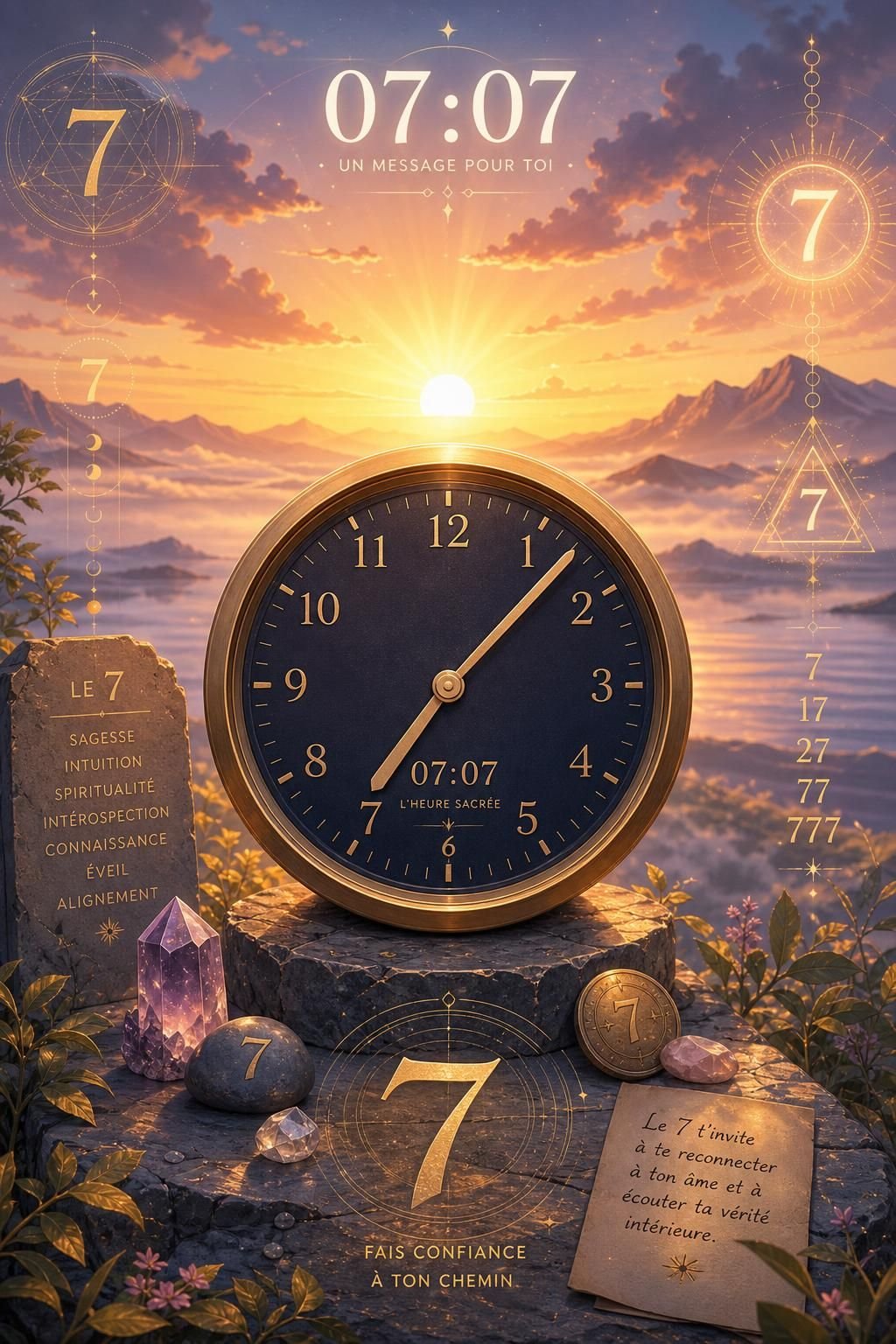 découvrez la signification de l'heure miroir 07h07 et le message qu'elle véhicule. interprétez ce phénomène mystérieux et ses implications pour votre vie.