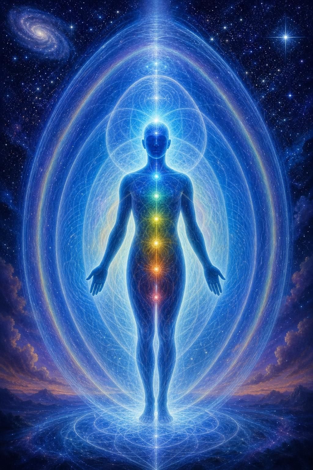 découvrez la signification spirituelle de l'aura bleue, symbole de calme, communication et sagesse intérieure.